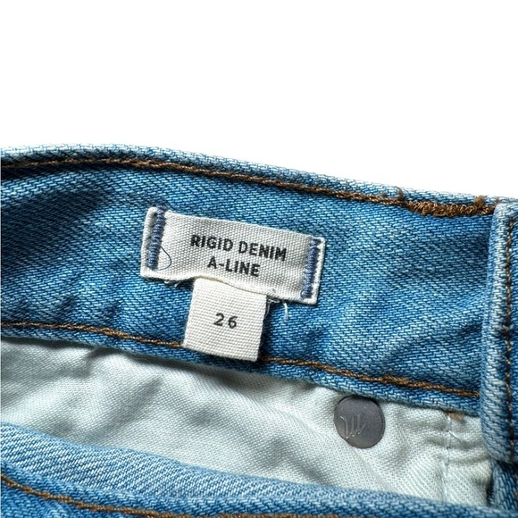 Madewell Rigid Denim A-Line Mini Skirt Size 26 EUC - Picture 6 of 9